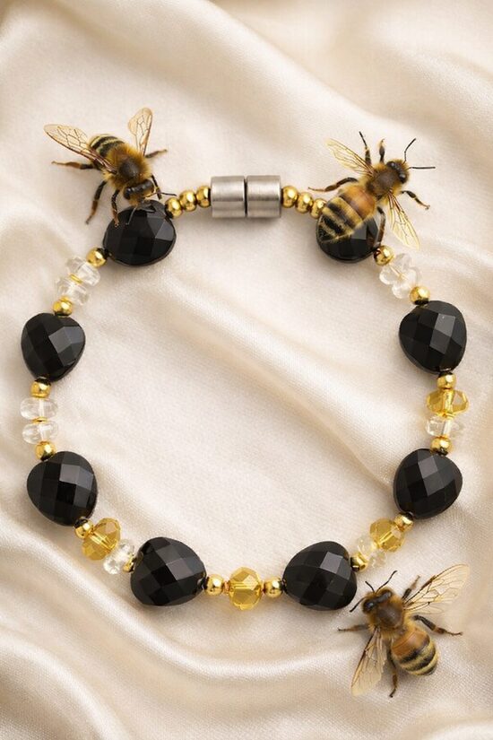 Dabīgo pērļu rokassprādze "Medus Simfonija"